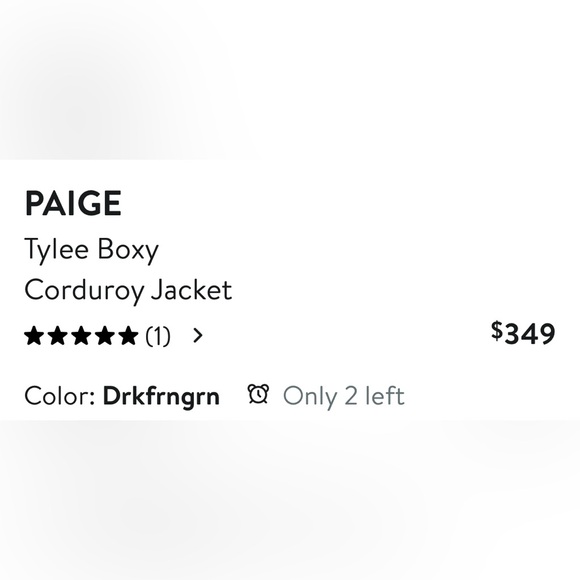 NWT Paige Tylee Boxy Corduroy Jacket - Picture 4 of 4